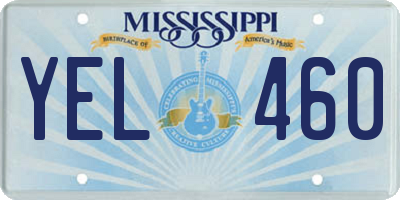 MS license plate YEL460
