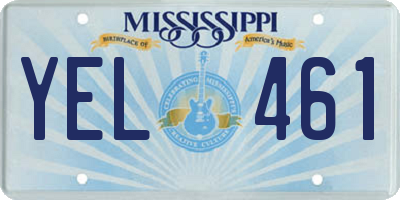 MS license plate YEL461