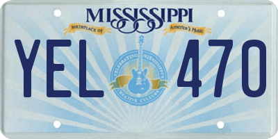 MS license plate YEL470