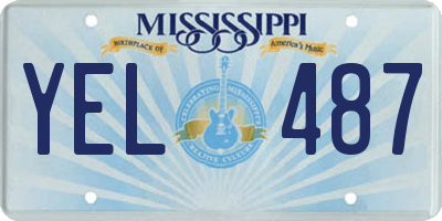 MS license plate YEL487