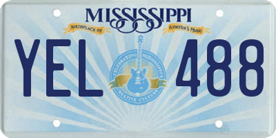 MS license plate YEL488