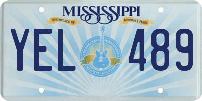 MS license plate YEL489
