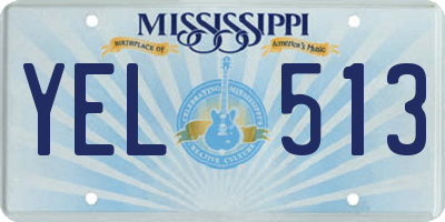 MS license plate YEL513