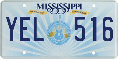 MS license plate YEL516