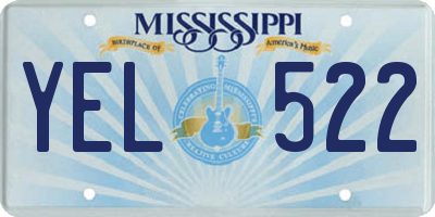 MS license plate YEL522