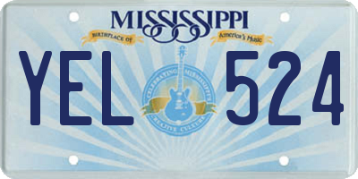 MS license plate YEL524