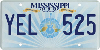 MS license plate YEL525