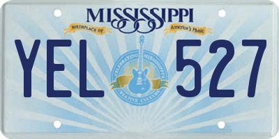 MS license plate YEL527