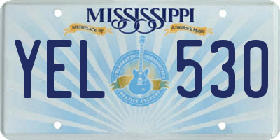 MS license plate YEL530