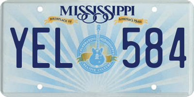 MS license plate YEL584