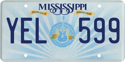 MS license plate YEL599