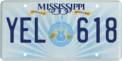 MS license plate YEL618