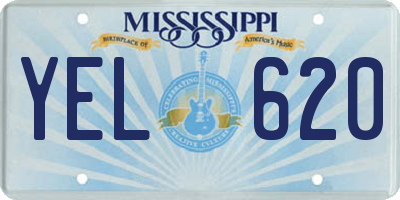 MS license plate YEL620