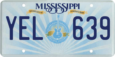 MS license plate YEL639