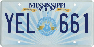 MS license plate YEL661