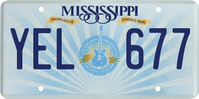 MS license plate YEL677