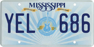MS license plate YEL686