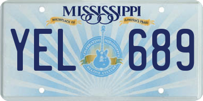 MS license plate YEL689