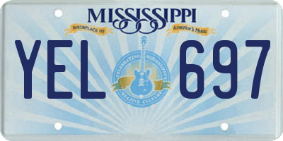 MS license plate YEL697