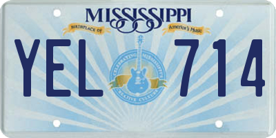 MS license plate YEL714