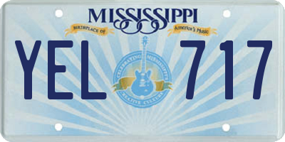 MS license plate YEL717