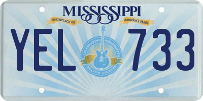 MS license plate YEL733