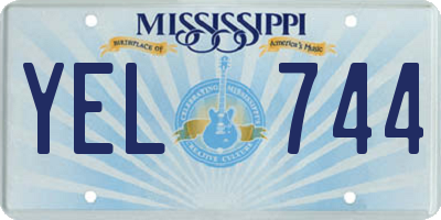 MS license plate YEL744