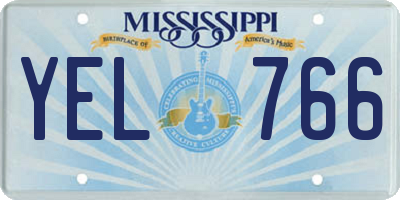 MS license plate YEL766