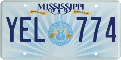 MS license plate YEL774