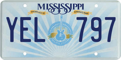 MS license plate YEL797