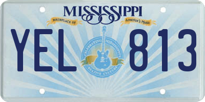 MS license plate YEL813
