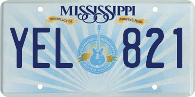 MS license plate YEL821