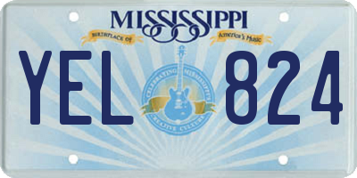 MS license plate YEL824