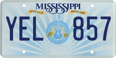 MS license plate YEL857