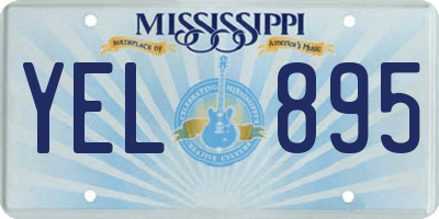 MS license plate YEL895