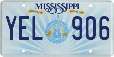 MS license plate YEL906