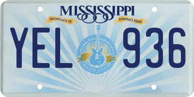 MS license plate YEL936