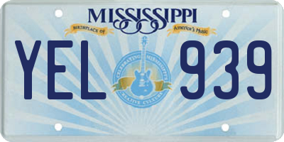 MS license plate YEL939