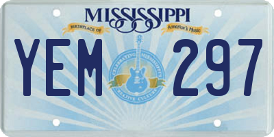 MS license plate YEM297