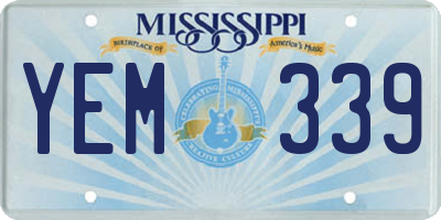 MS license plate YEM339
