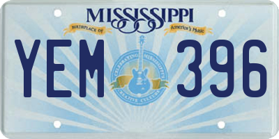 MS license plate YEM396