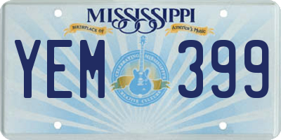 MS license plate YEM399