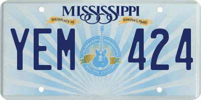 MS license plate YEM424