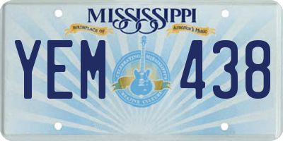 MS license plate YEM438