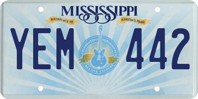 MS license plate YEM442