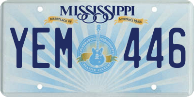 MS license plate YEM446