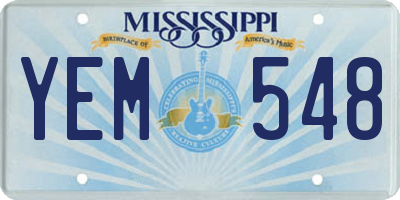 MS license plate YEM548