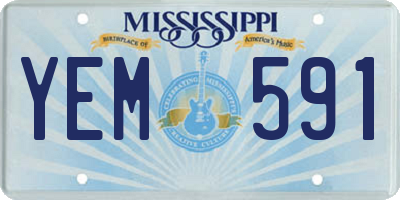 MS license plate YEM591