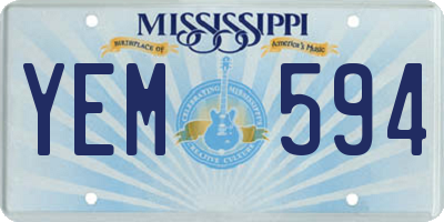MS license plate YEM594