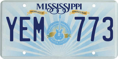 MS license plate YEM773